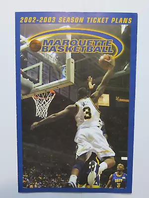 2002-2003 Season Marquette Basketball Dwayne Wade On The Cover Brochure RARE • $29.99