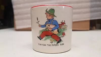 Vintage Childrens Mug Nursery Rhyme  Tom Tom The Piper's Son #69-3591 • $1.47