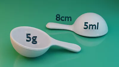 Measuring Spoon 5g 5gram Or 5ml Plastic Food Baking Medicine Powder Vet • £3.49