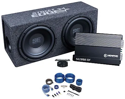 Memphis Audio SE210 10  Car Subwoofer+Amplifier+Sub Box Enclosure+Amp Wire Kit • $299.95