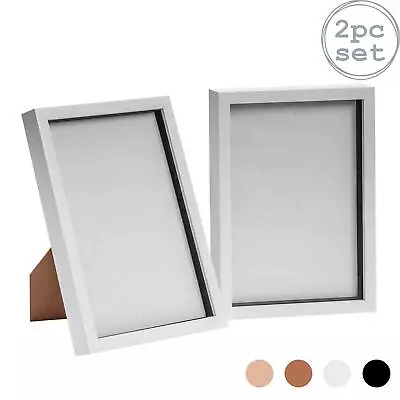 2x 3D Box Photo Frames Standing Hanging Craft Picture Frames A4 (8 X 12 ) White • £14