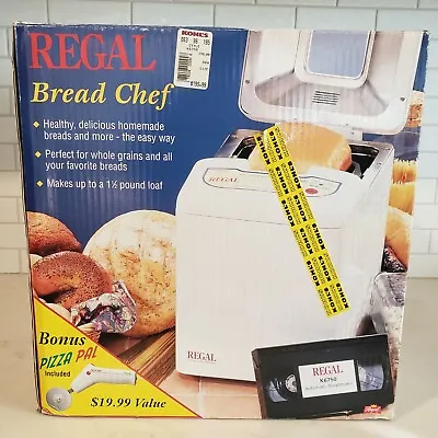 Vintage NIB Regal Bread Chef Breadmaker Bread Machine 1.5 LB Loaves New Sealed • $99.99