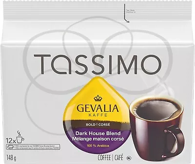 4 X Tassimo Gevalia Dark House Blend Coffee T Discs Pods 12 Count Canadian FRESH • $53.99