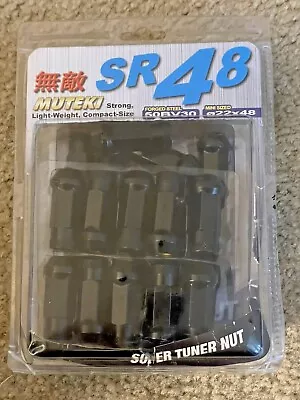 Muteki SR48 Extended Racing Lug Nuts 12x1.25mm (20 Count) Black 32905B 50BV30 • $43