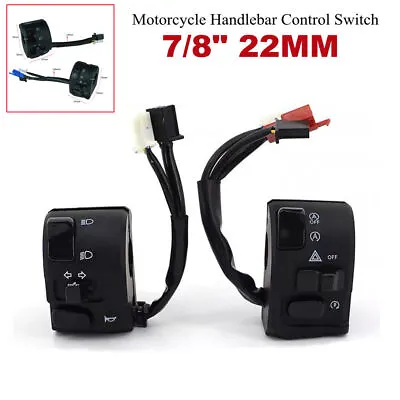 7/8  Motorcycle Bike Handlebar Control Switch Left & Right For Horn Turn Signal • $27.15