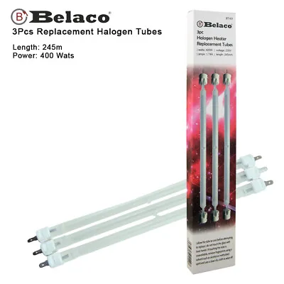 Belaco 400W - 1200W Portable Electric ‎Halogen Heater - Black / Grey / White • £31