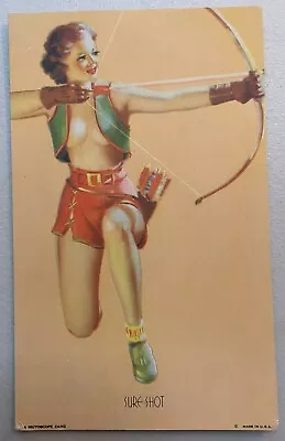 Vintage Mutoscope Card SURE-SHOT Pinup Glamour Girl • $3.99