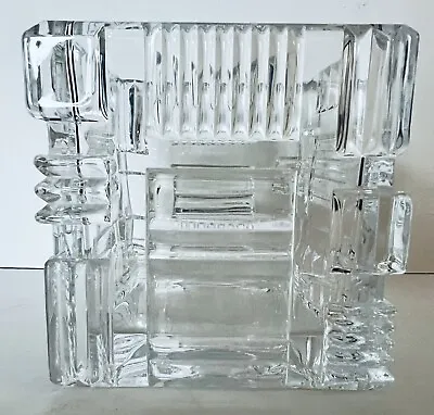 Marquis By Waterford Crystal Clear 4 Inch Cubed Square Vase • $29.95
