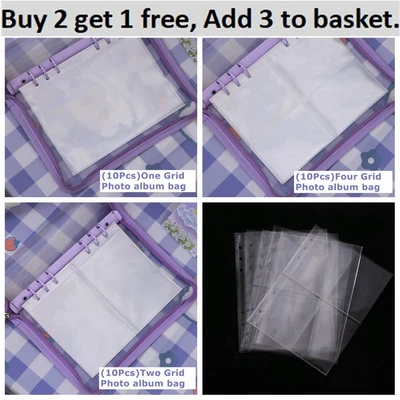 £3.88 • Buy 10Pcs 1P 2P 4P Photo Album A5 Binder Sleeves Binder Refill Inner Card Photocard