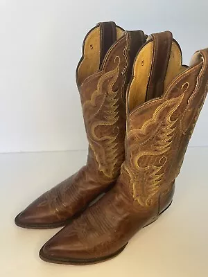 Vintage Justin Brown Leather Cowgirl Western Boots L2684 Womens Size 6B USA Made • $39