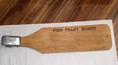 Vintage Fish Scaler Cutting Board 24” Long Cleaning Scaler Filet Prep Wood • $18