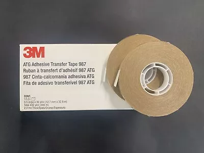 3M Scotch 987 ATG Adhesive Transfer Tape 1/2  X 36 Yd Roll (1 ROLLS) • $9.75