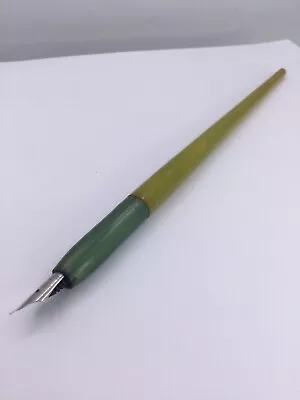 Vtg - Lime Green Bakelite Calligraphy - Dip Founta Pen (i991) • $45