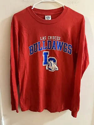 VTG Las Cruces Bull Dawgs Men's Long Sleeve Graphic Shirt Size Small New Mexico • $20