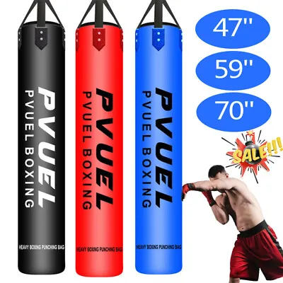 59 /70'' PU Heavy Boxing Punching Bag For Kickboxing MMA Workout  GYM Training • $28.98