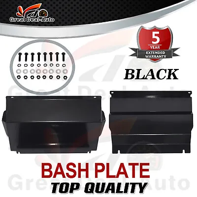 $126 • Buy For Mitsubishi Triton MQ MR 2015-ON 2pcs 3mm Black Steel Bash Plate Upgrade Set