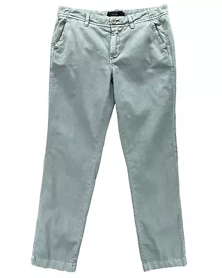 J Crew Broken In Boyfriend Ankle Chino Size 4 Sage Khaki Green Soft 100% Cotton • $16.95