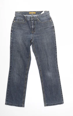 £8 • Buy MAC Womens Blue  Cotton Straight Jeans Size 38 In L32 In Regular  - MELANIE 