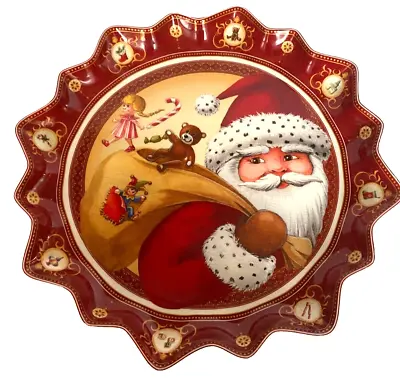 Villeroy & Boch Christmas Ceramic Santa Platter Or Cake Plate 15  TOY'S FANTASY • $80