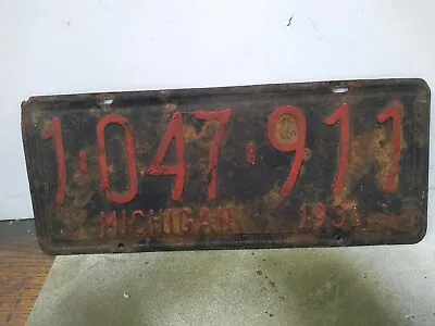 1931 Michigan License Plate • $29.99