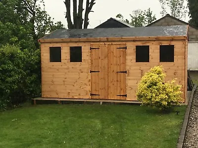 Wooden 14 X 10 Shed Workshop In Various T&G Timber Cladding's & Roof Coverings • £1725