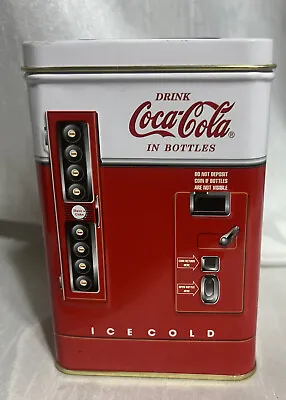 Vintage COCA-COLA Coke Bottle Vending Machine 1997 Tin Box Gift Cookie 8 X6 X4  • £10.48