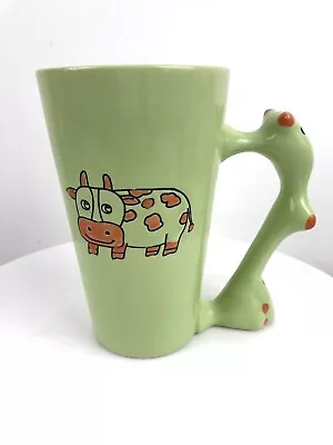 Noemi Mug Cow Design (made In Italy Umbria) Hand Crafted Novelty 3D Handle • £5.25