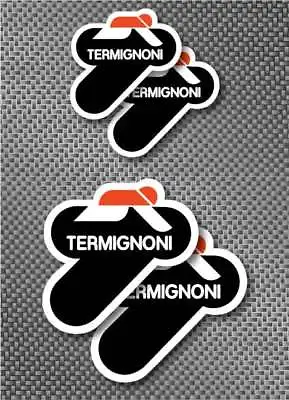 4x Termignoni Black Decals Sticker Logo 3.5   2.5  High RSV GSXR ZXR MOTOGP • $7.25
