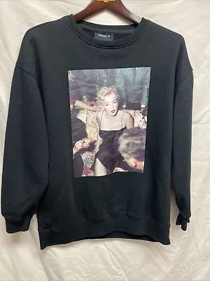 Forever 21 Marilyn Monroe Collection Small Black Pullover Long Sleeve Sweater • $18.99