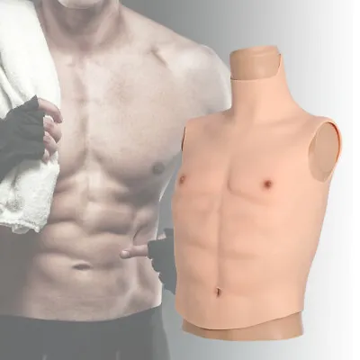IMI Crossdresser Fake Chest Muscle Suit Cosplay Silicone Chest Muscle Enhancer • £129.99