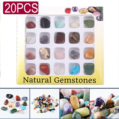 £4.81 • Buy Set Of 20 Healing Crystal Natural Gemstone Reiki Chakra Collection Stones Kit UK