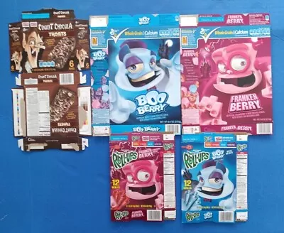 5 Box Monster Cereal Treats Fruit Roll Ups Boxes Boo Franken Berry Count Chocula • $13