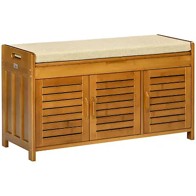 Hallway Shoe Bench With Storage Cabinet Bedroom Entryway Padded Cushion Seat  • $124.10