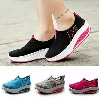 Women Orthopedic Platform Trainers Shoes Slip On Sneakers Comfy Breathable Shoes • £19.06