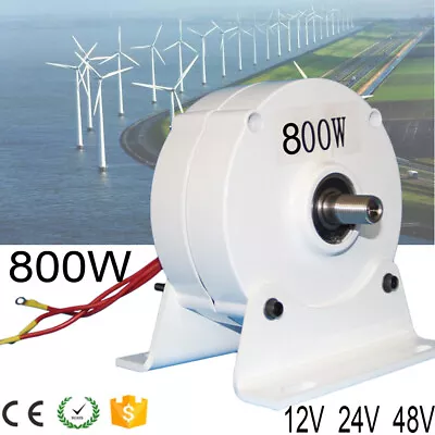 800W 24V 48V 3 Phase Alternator Permanent Magnet Generator Hydro Wind Generator • £145.19