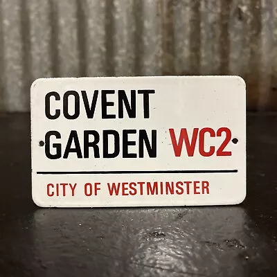 COVENT GARDEN WC2 - CITY OF WESTMINSTER Vintage Souvenir Enamel Sign London • $41.90