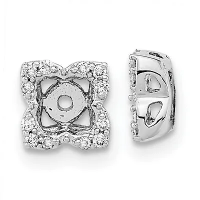 $236.99 • Buy 14k White Gold Diamond Earring Jackets