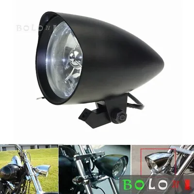 4.5'' Motorcycle Bullet Headlight For Harley Sportster Big Twins Chopper Dyna • $70.43