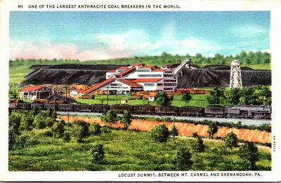 Locust Summit Mt. Carmel & Shenandoah Pa.~Anthracite Coal Breakers~Postcard • $7.99