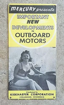 Mercury Kiekhaefer Marine Outboard Motor Bikini Girl Boating Vintage Metal Sign  • $15.95