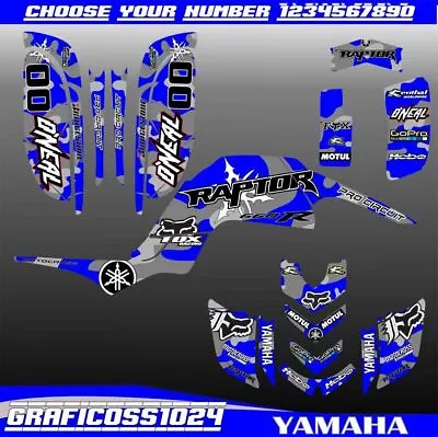 Yamaha Raptor 660 Kit Graphics Decals Stickers Atv Wrap Quad All Year Raptor660 • $153.95