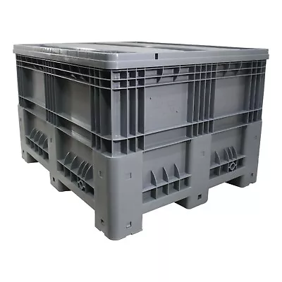 NEW Strong Plastic Pallet Storage Box Boxes 1200x1000x750mm Static Or Mobile Lid • £42