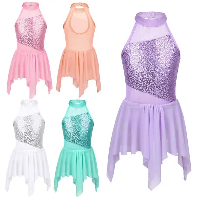 Kids Girls Ballet Leotard Dance Dress Contemporary Ballroom Dancewear Costume • $9.89