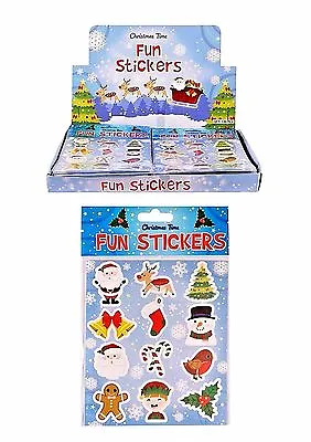 £4.94 • Buy Christmas Fun Stickers Kids Holiday Crafts Xmas Stocking Party Bag Filler 48 Pc