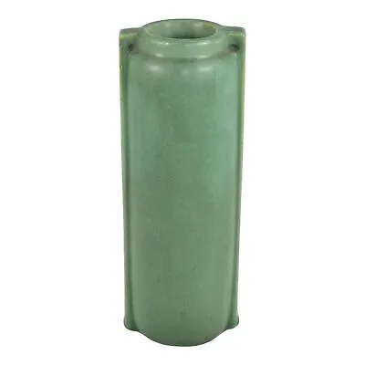 Teco Vintage Arts And Crafts Pottery Matte Green Buttressed Ceramic Vase 412  • $1595