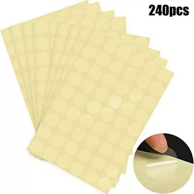 $7.90 • Buy Round Clear Sticker 240pcs PVC Scrapbooking For Envelope Seal Labels Packages