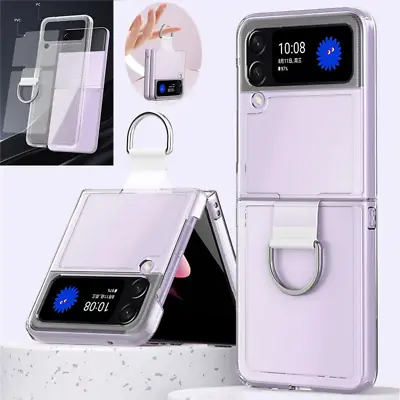 For Samsung Galaxy Z Flip 3 4 5G Shockproof Clear Case Cover With Ring Holder • $10.99