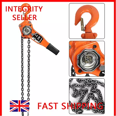 Orange Color 3t/3000kg Chain Block Hoist Ratchet Hoist Ratchet Lever  Pulley • £105.99