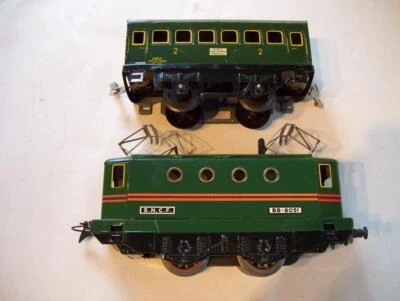 $146.17 • Buy Meccano Hornby France Clockwork Sncf French Loco & Coach Carriage O Gauge 0