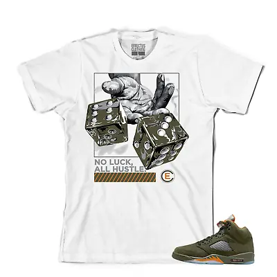 Tee To Match Air Jordan Retro 5 Olive. No Luck Olive Tee • $24